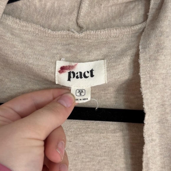 Pact Long Sleeve Full Length Fold Collar Open Cardigan - Picture 3 of 5